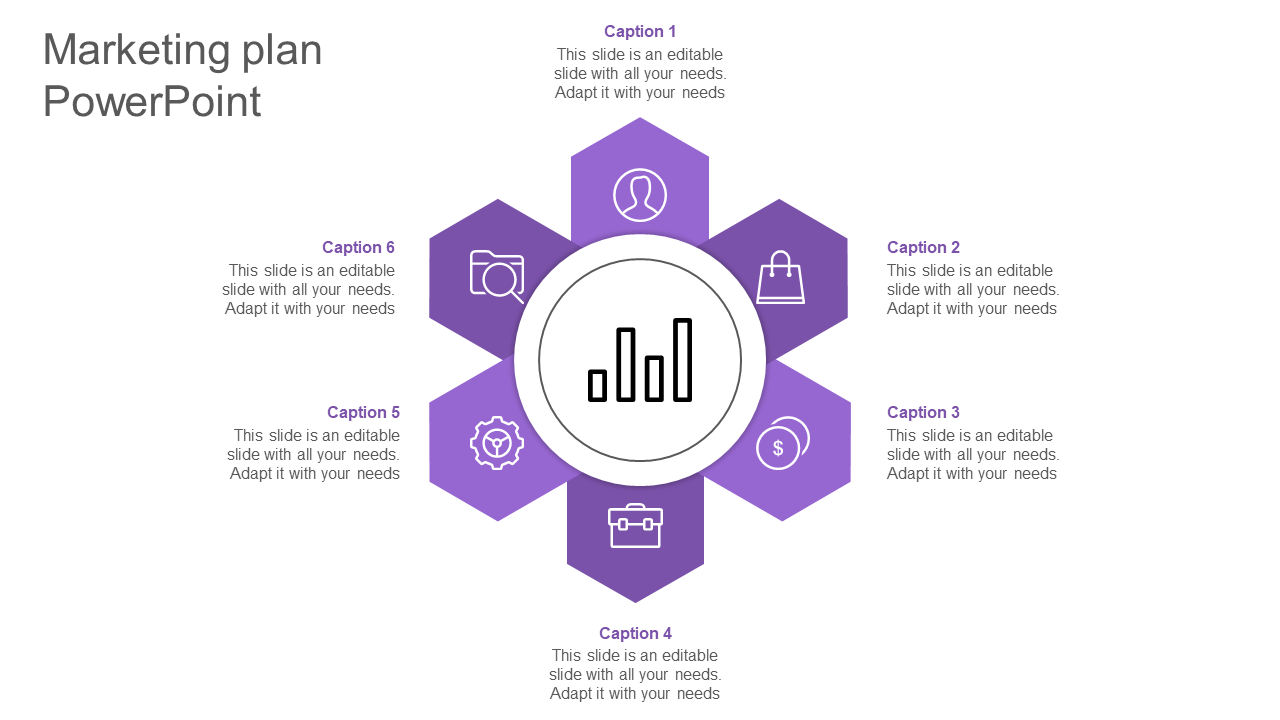 Free - Attractive Marketing Plan PowerPoint In Purple Color